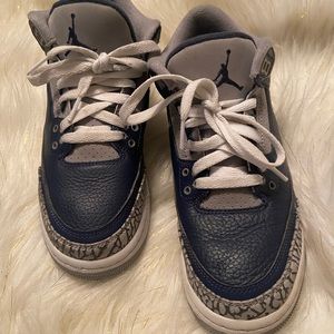 Nike Jordan 3 Retro Size 6.5Y - Blue/Gray